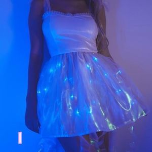 New Light Up Iridescent Jellyfish Dress Costume Size Medium